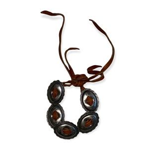 Vanessa Mooney Leather Concho Bracelet